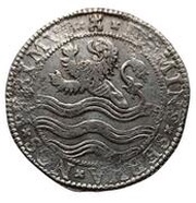 1 Daalder "swimming lion", Netherlands, 1597-1599 reverse image