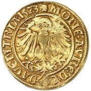1 Gulden - Charles V, Netherlands, 1523 reverse image