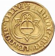 Guilder - Groningen, in name of Emperor Frederick reverse image