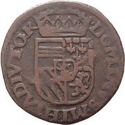 1 Duit - Philip II, Netherlands, 1587-1590 reverse image
